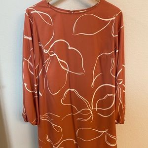 A New Day - Coral Shift Dress - Size Medium